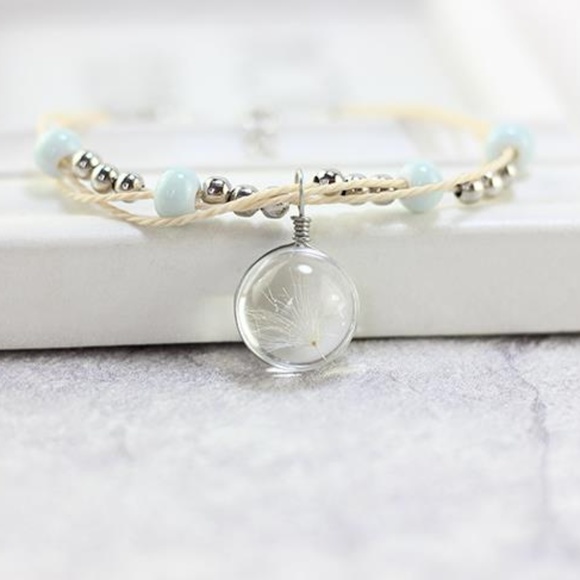 Jewelry - NEW natural dandelion beaded bracelet